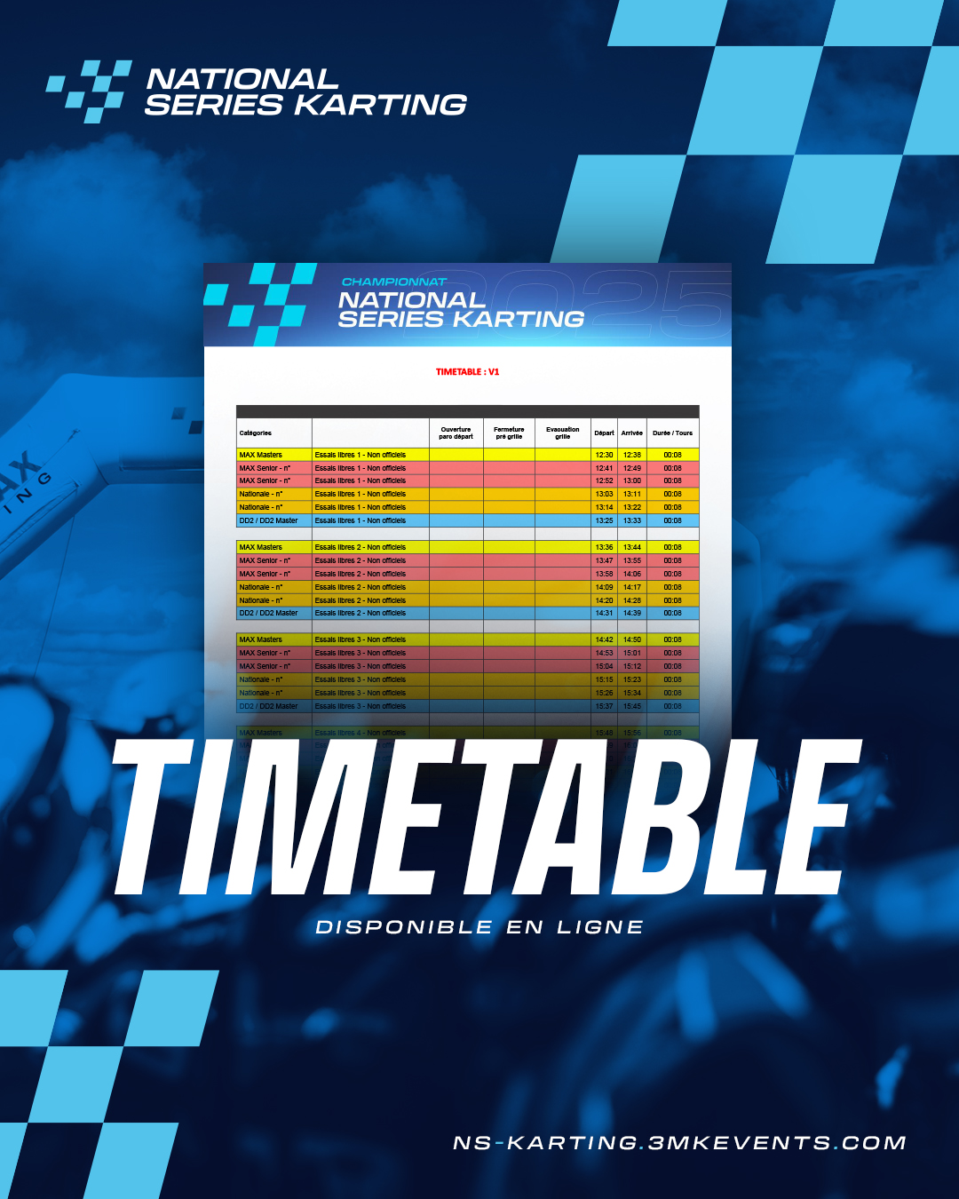 NSK LAVAL : TIMETABLE